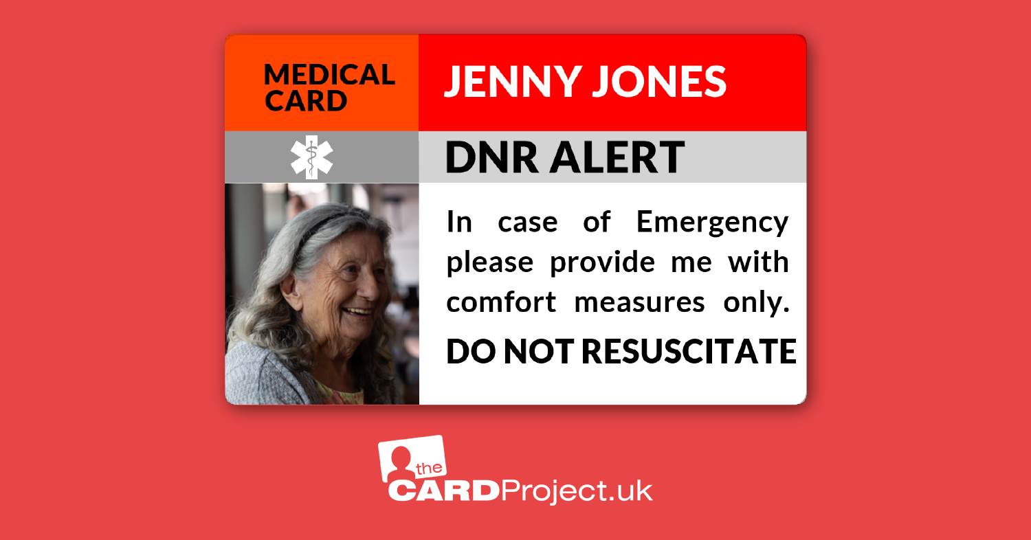 DNR Photo Medical ID Alert Card 
